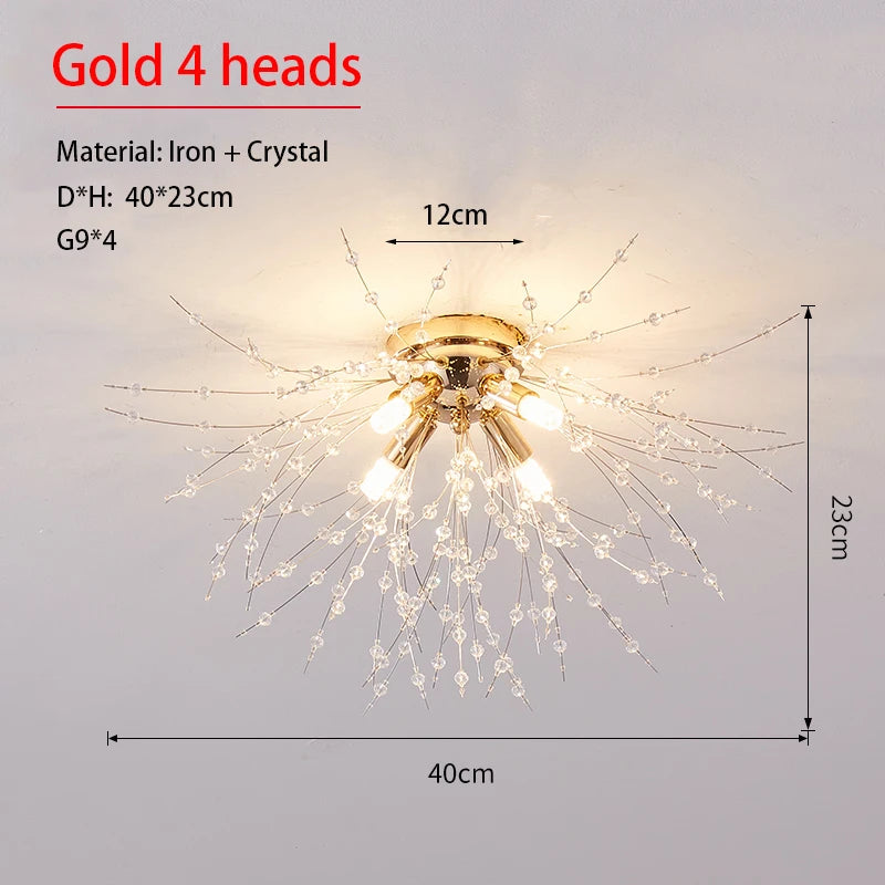 Dandelion Crystal Fireball Chandelier
