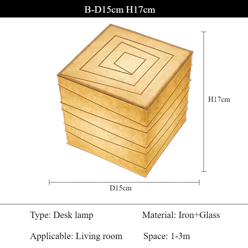 Nordic Square Glass Table Lamp
