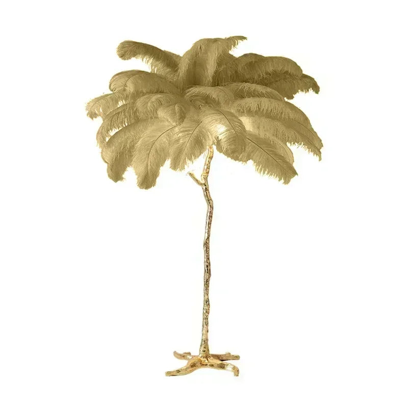 Nordic Luxury Ostrich Feather LED Floor Lamp