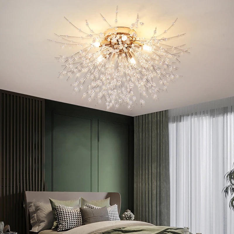 Dandelion Crystal Fireball Chandelier