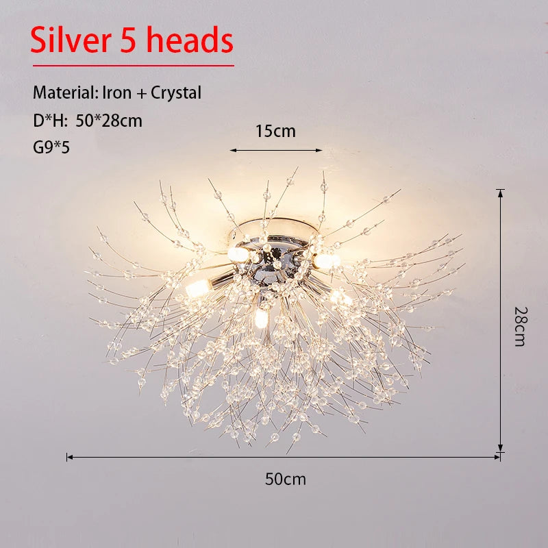 Dandelion Crystal Fireball Chandelier