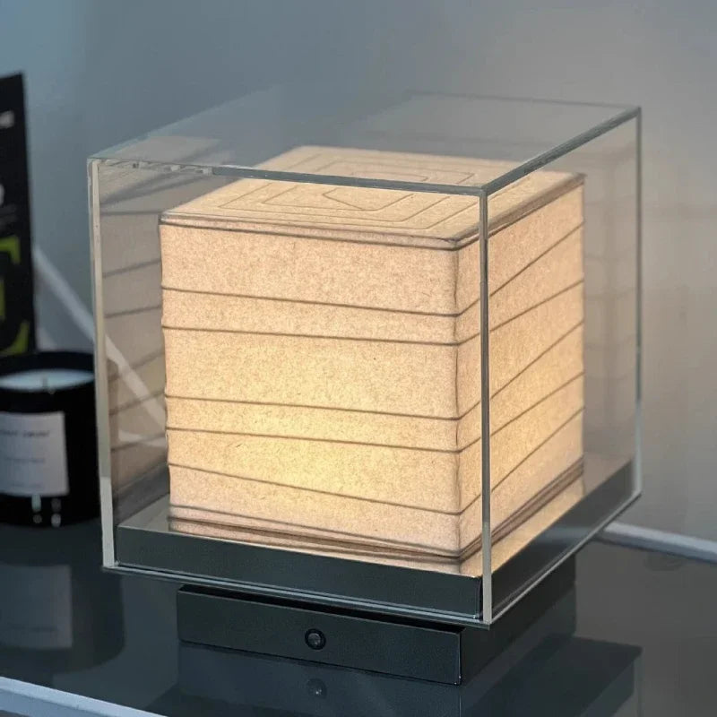 Nordic Square Glass Table Lamp