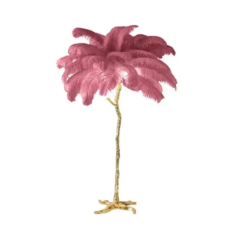 Nordic Luxury Ostrich Feather LED Floor Lamp