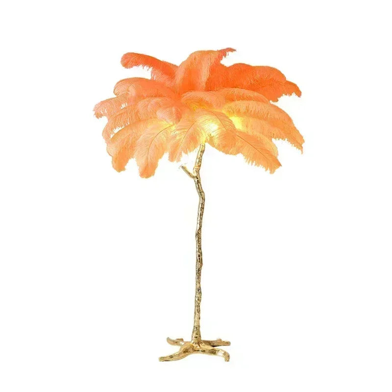 Nordic Luxury Ostrich Feather LED Floor Lamp