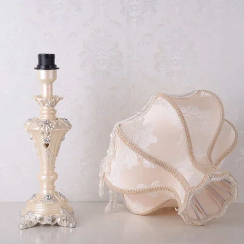 Princess European Desk Lamp with Minimalist Fabric Shade