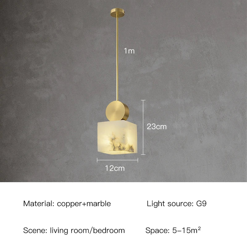 2024 Marble Copper LED Pendant Lamp