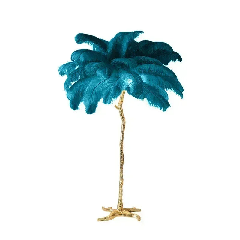 Nordic Luxury Ostrich Feather LED Floor Lamp
