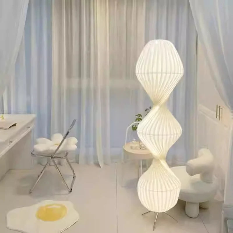 Modern Japanese Gourd Floor Lamp - Elegant Ambiance for Living Room & Bedroom