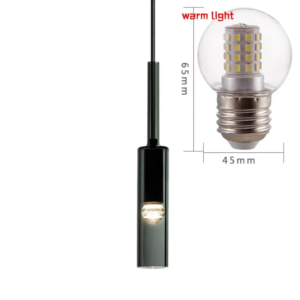 Modern Glass Bottle Pendant Light - Versatile Hanging Lamp for Bedroom, Bar, and Kitchen Decor