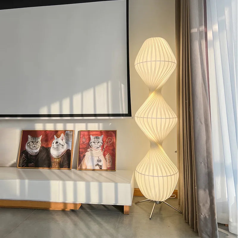 Modern Japanese Gourd Floor Lamp - Elegant Ambiance for Living Room & Bedroom
