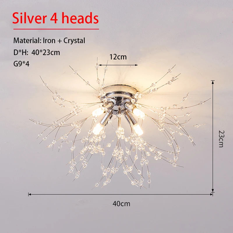 Dandelion Crystal Fireball Chandelier