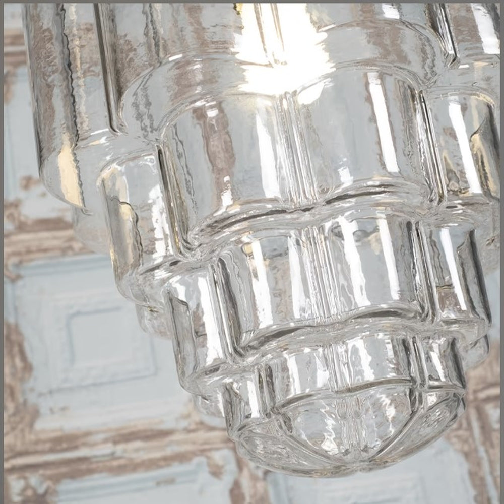 Glasshouse Nickel Clear Pendant Light - Lights Zone