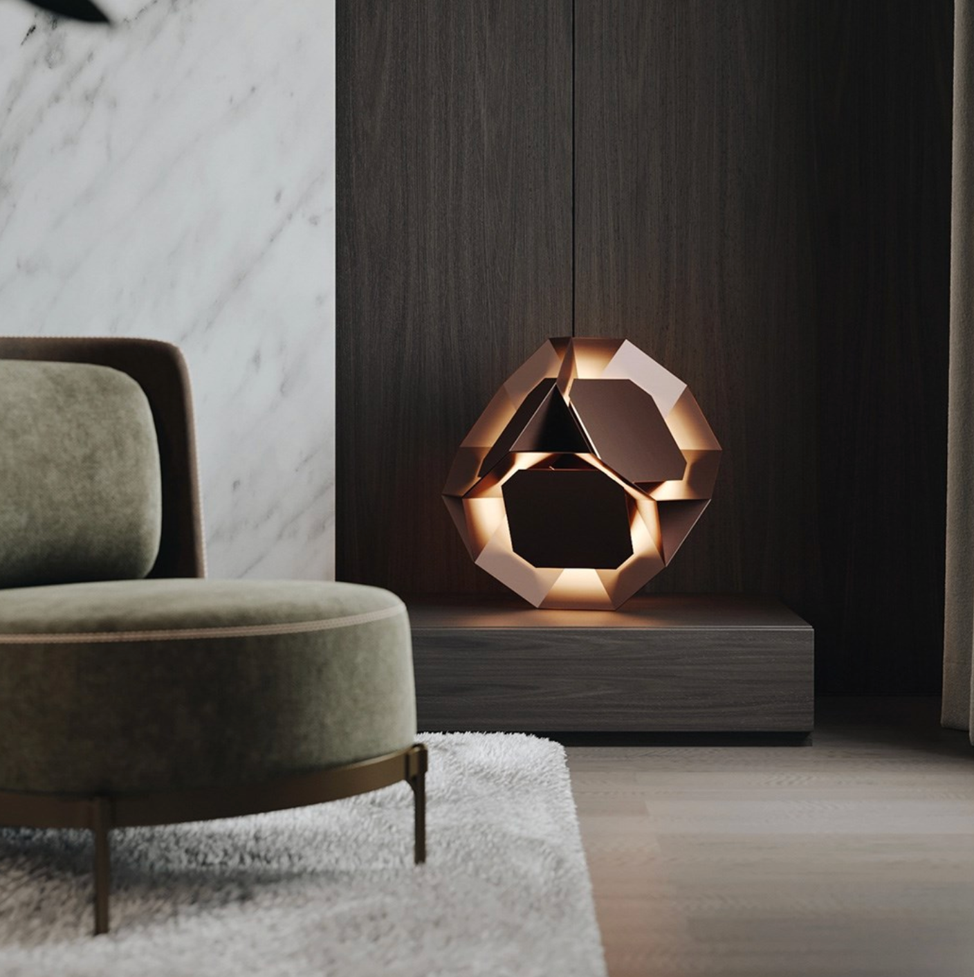 Rakumba Pylite Cubeform Table & Floor Lamp