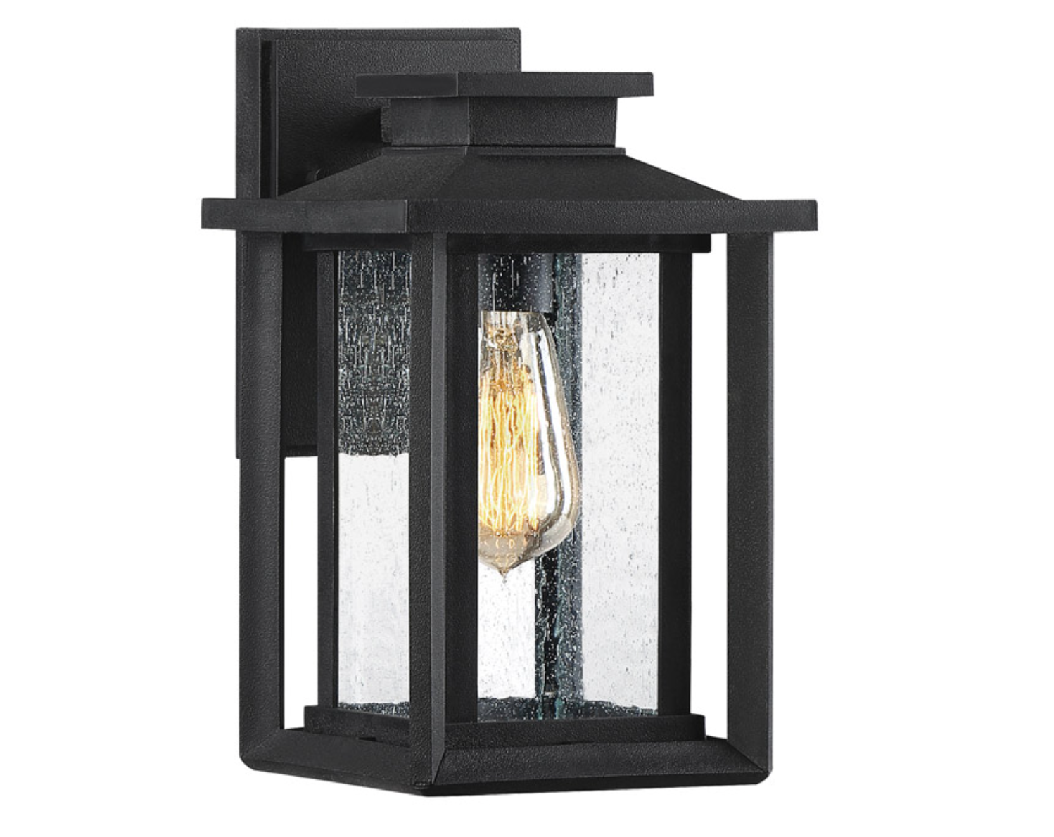 Searchlight Lantern Outdoor Wall Light with PIR Sensor – Black