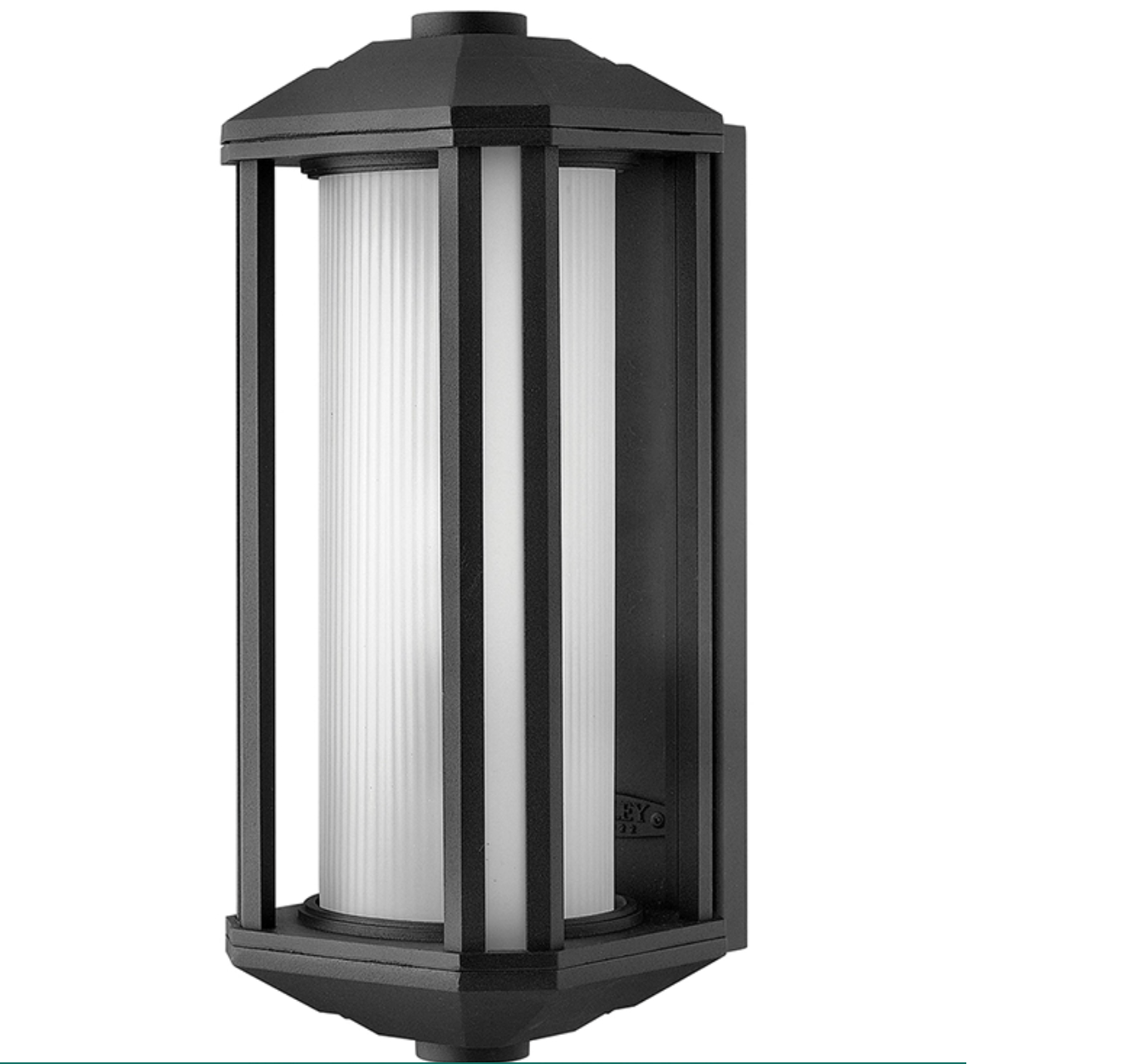 Quintiesse Castelle Medium Half Lantern Outdoor Wall Light – Black