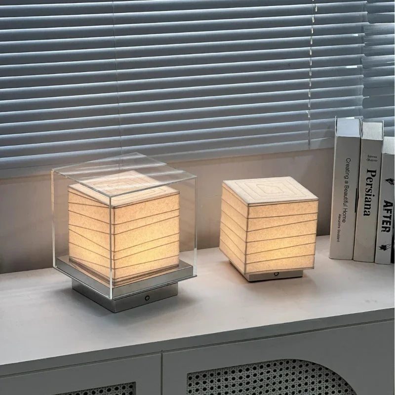 Nordic Square Glass Table Lamp
