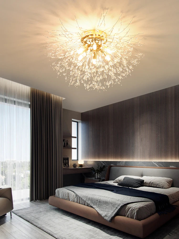 Dandelion Crystal Fireball Chandelier