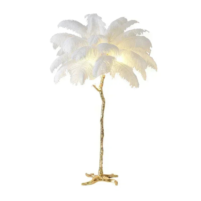 Nordic Luxury Ostrich Feather LED Floor Lamp