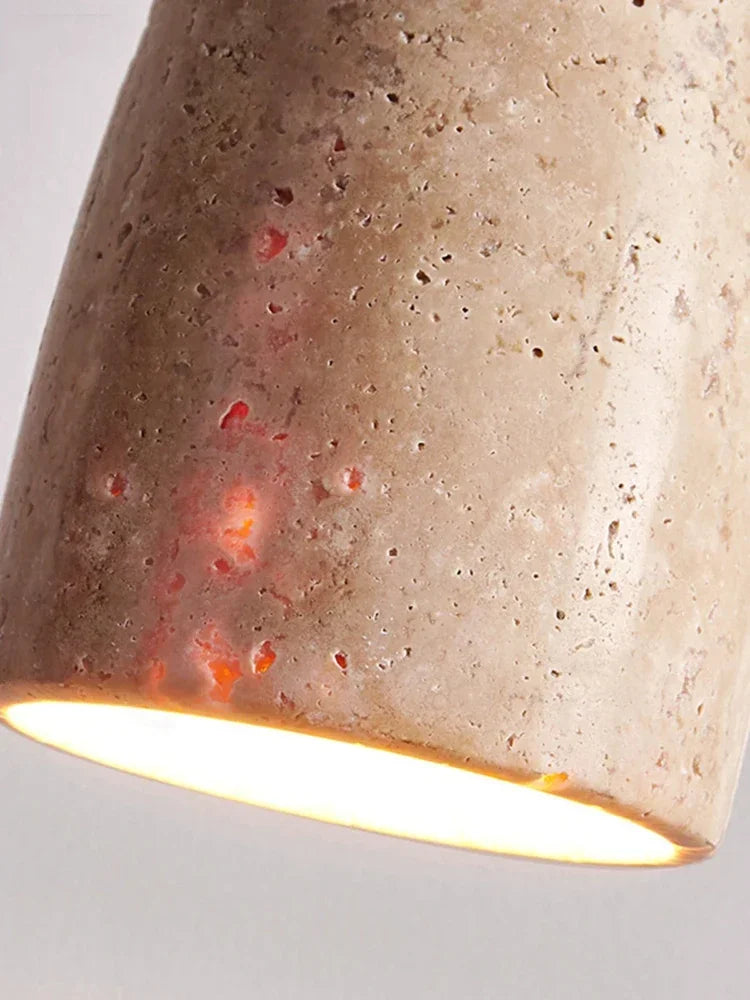 Modern Nordic LED Pendant Lamps - Creative Stone and Wooden Chandelier for Dining Room Decor