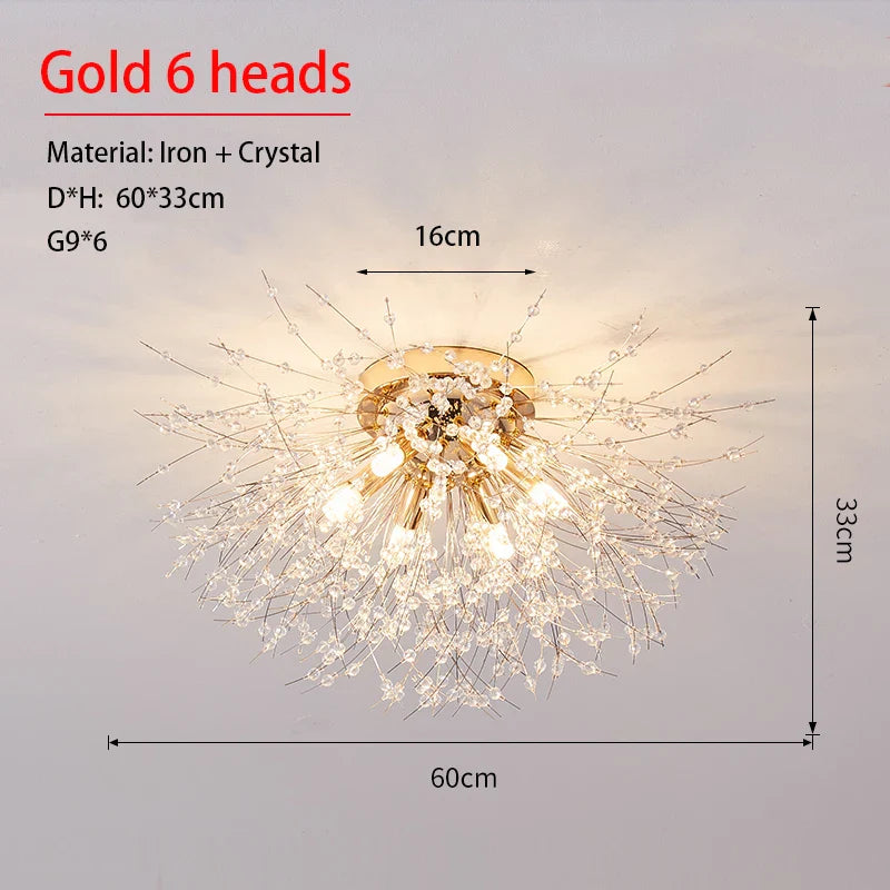 Dandelion Crystal Fireball Chandelier