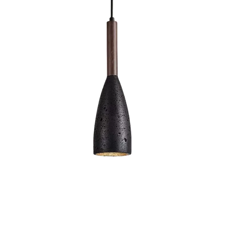Modern Nordic LED Pendant Lamps - Creative Stone and Wooden Chandelier for Dining Room Decor