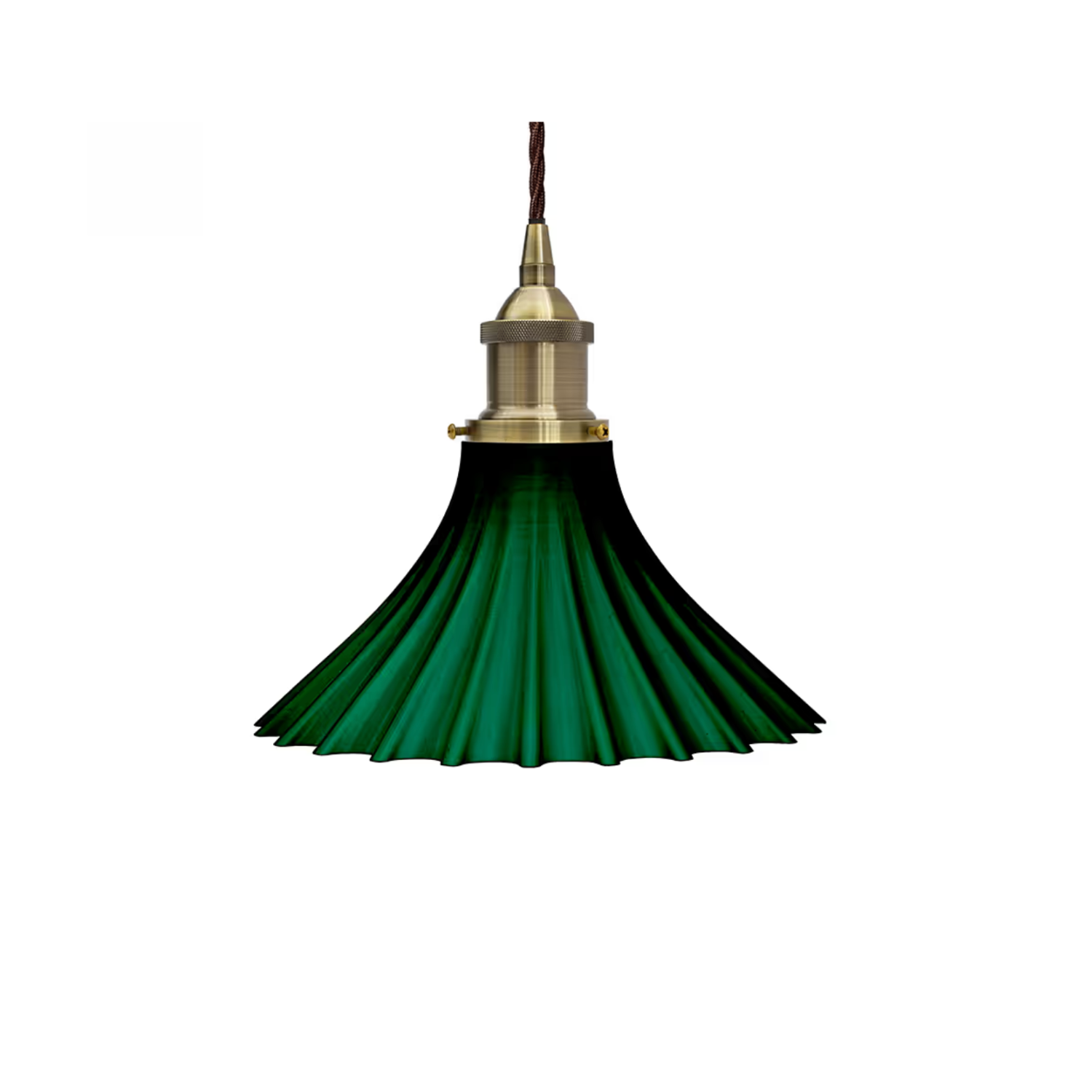 SOHO Lighting Scallop Fluted Bell Emerald Green Pendant Light - Lights Zone