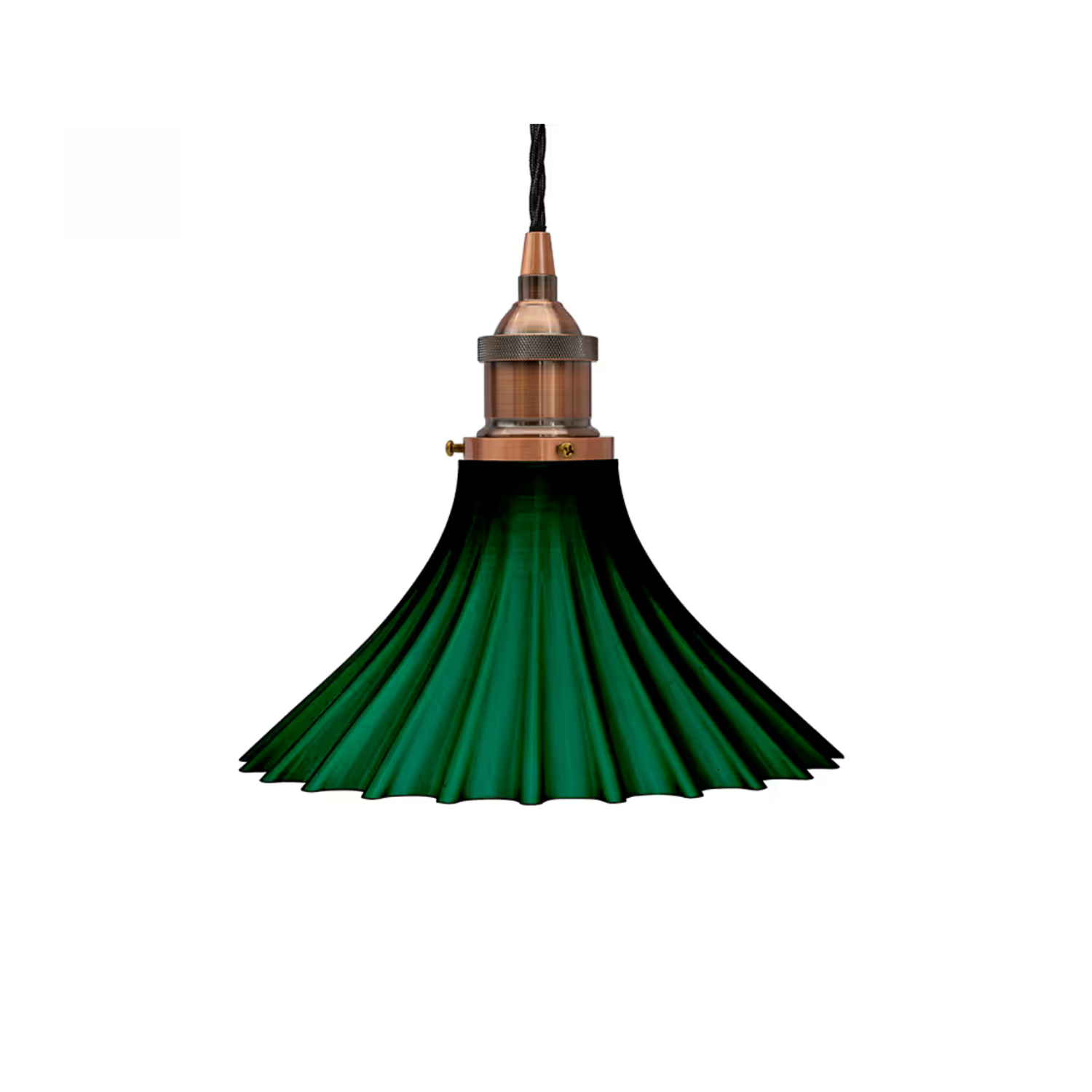 SOHO Lighting Scallop Fluted Bell Emerald Green Pendant Light - Lights Zone