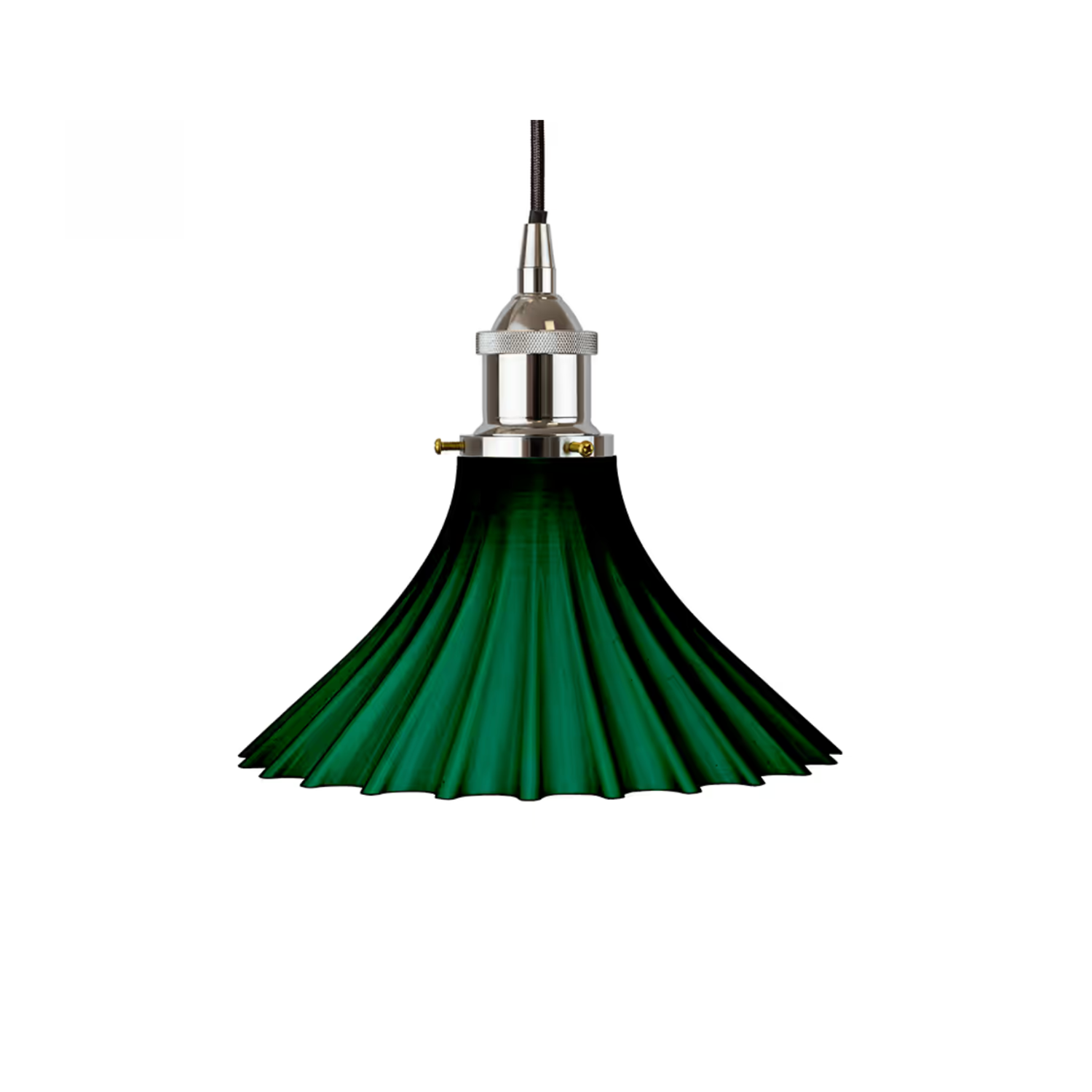 SOHO Lighting Scallop Fluted Bell Emerald Green Pendant Light - Lights Zone