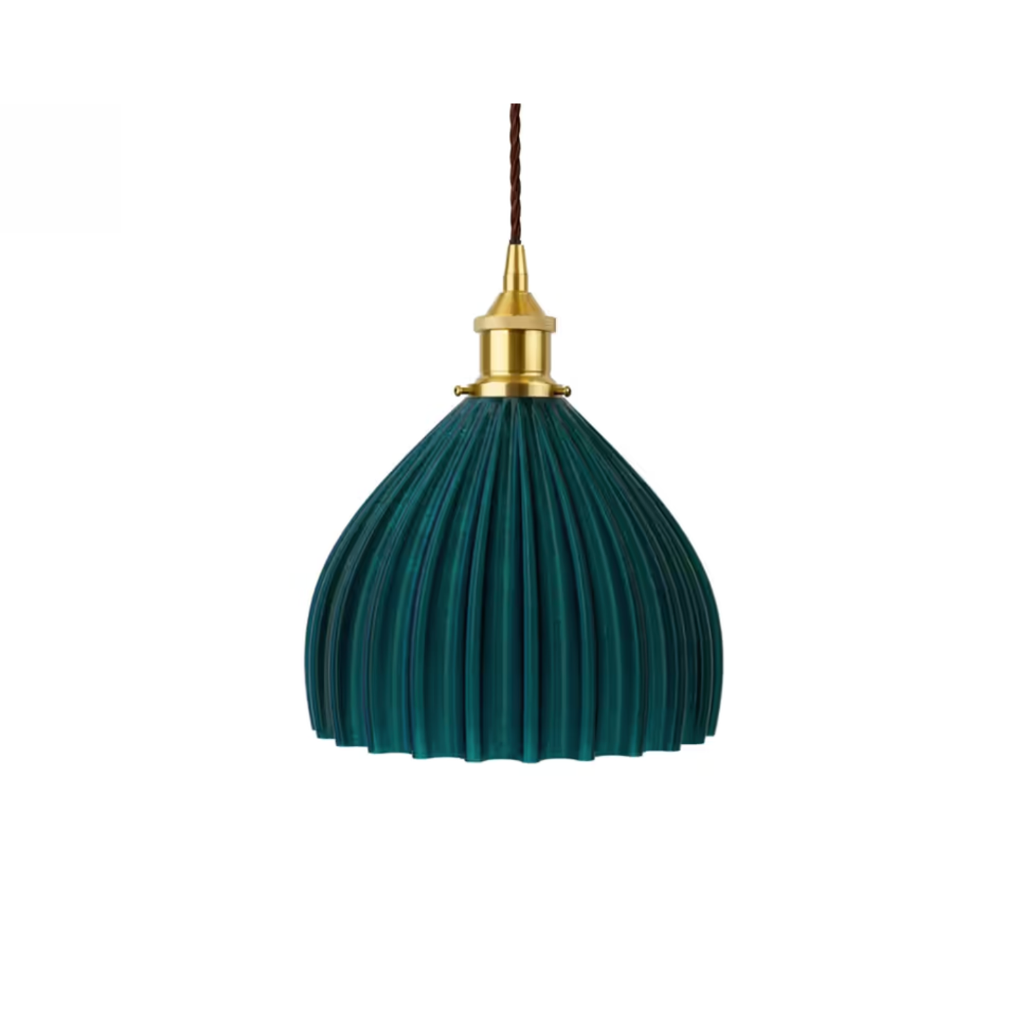 SOHO Lighting Large Scallop Shell Emerald Green Pendant Light - Lights Zone