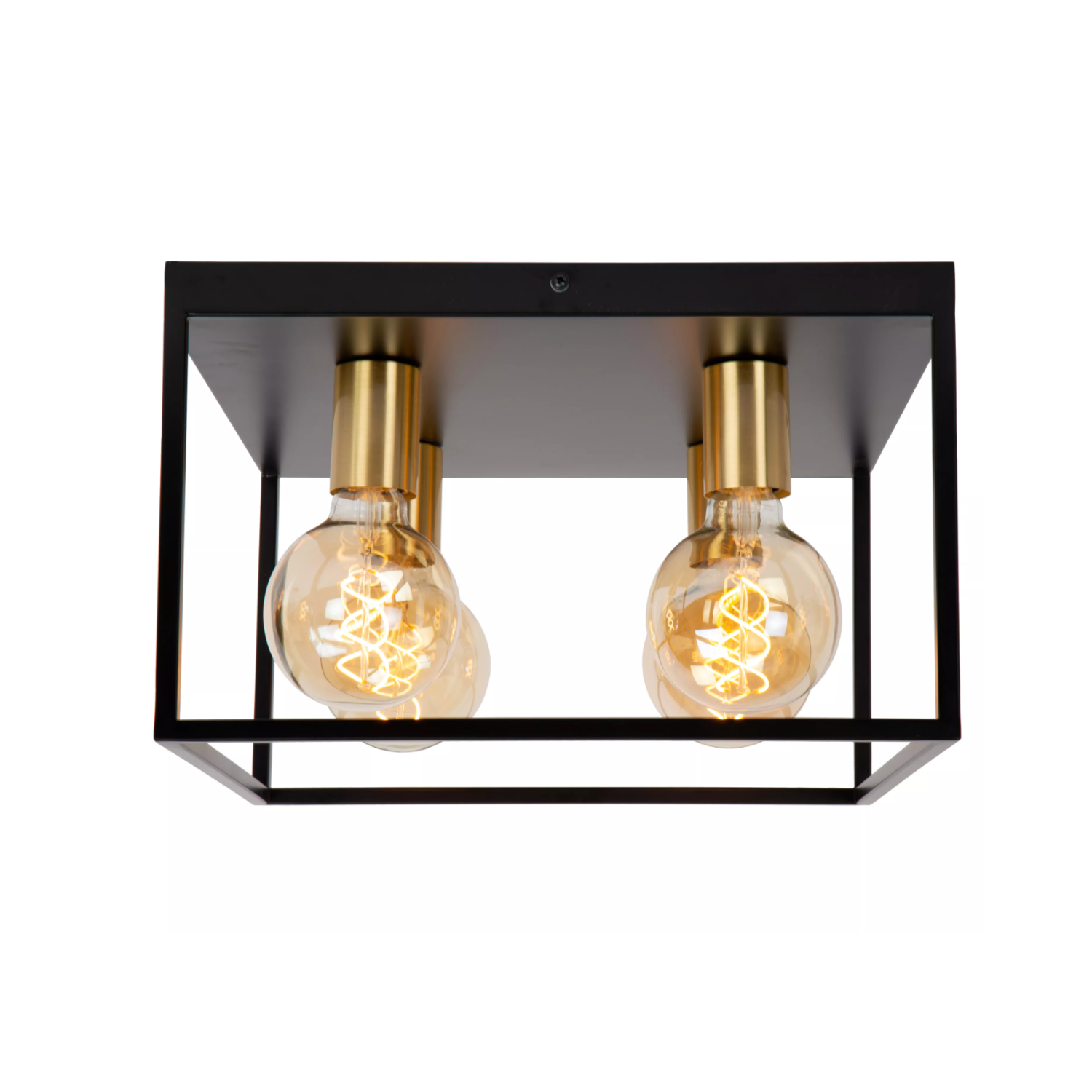 Lucide RUBEN - Flush ceiling light - 4xE27 - Black - Lights Zone