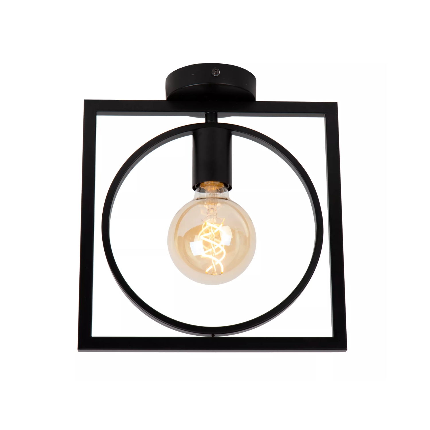 Lucide SUUS - Flush ceiling light - 1xE27 - Black - Lights Zone