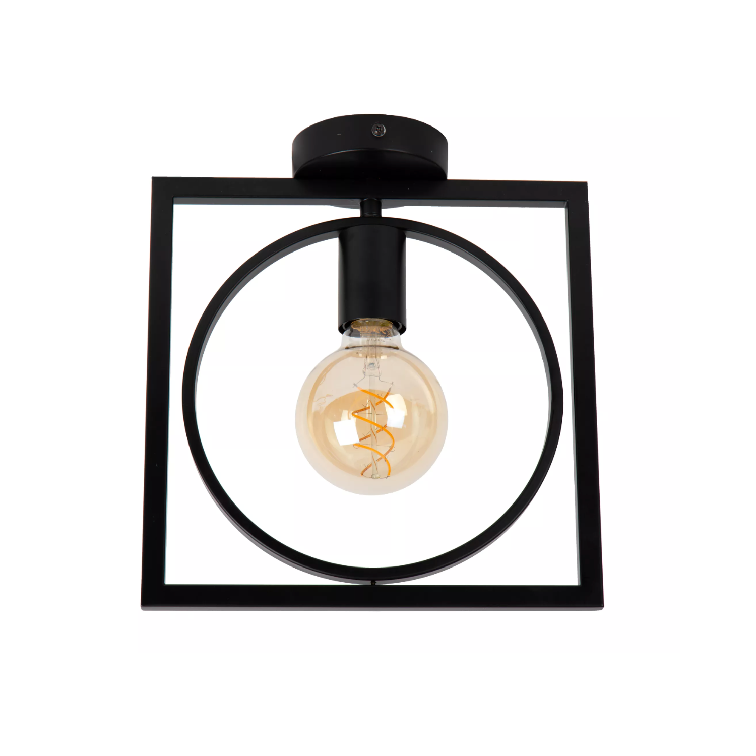 Lucide SUUS - Flush ceiling light - 1xE27 - Black - Lights Zone