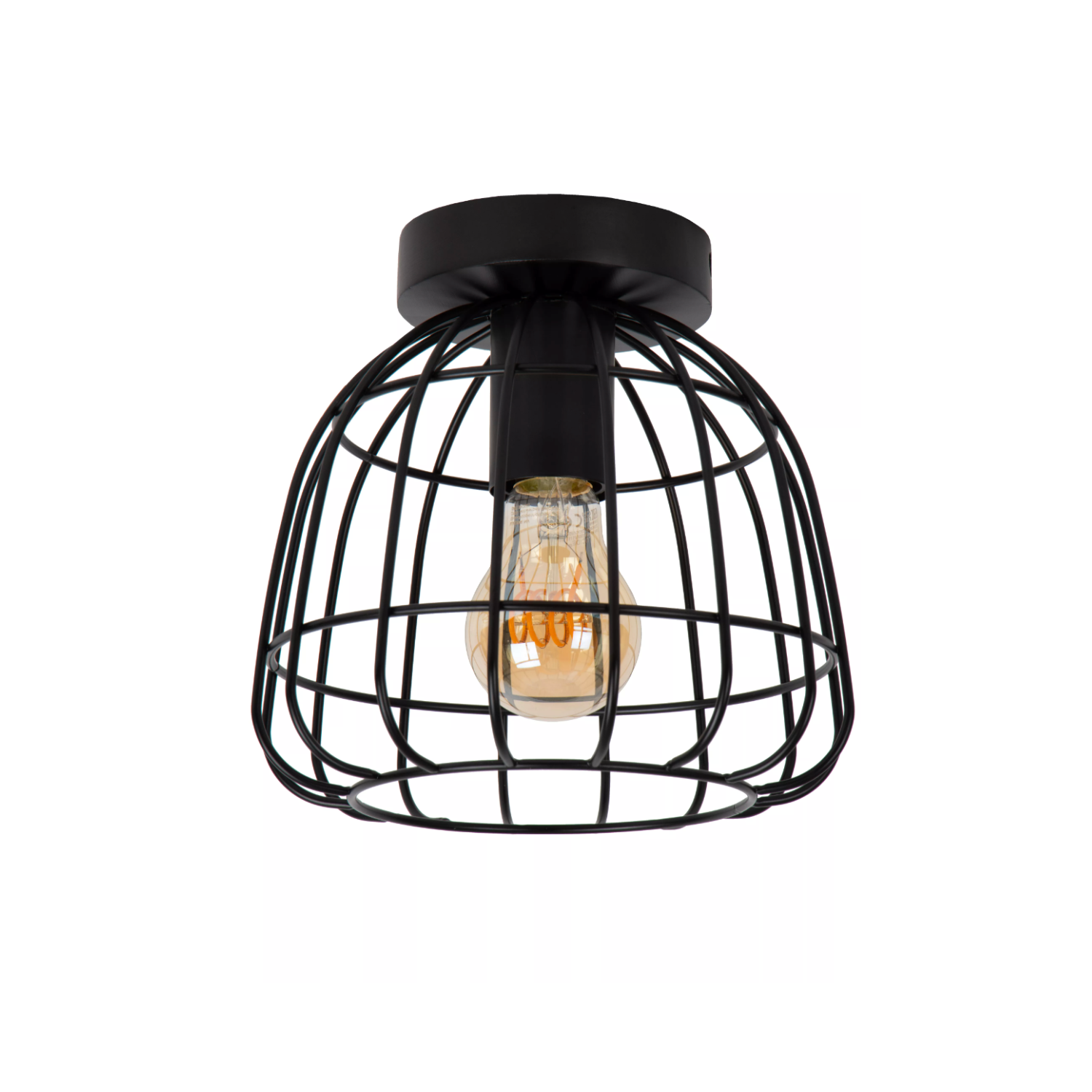 Lucide FILOX - Flush ceiling light - Ø 20 cm - 1xE27 - Black - Lights Zone