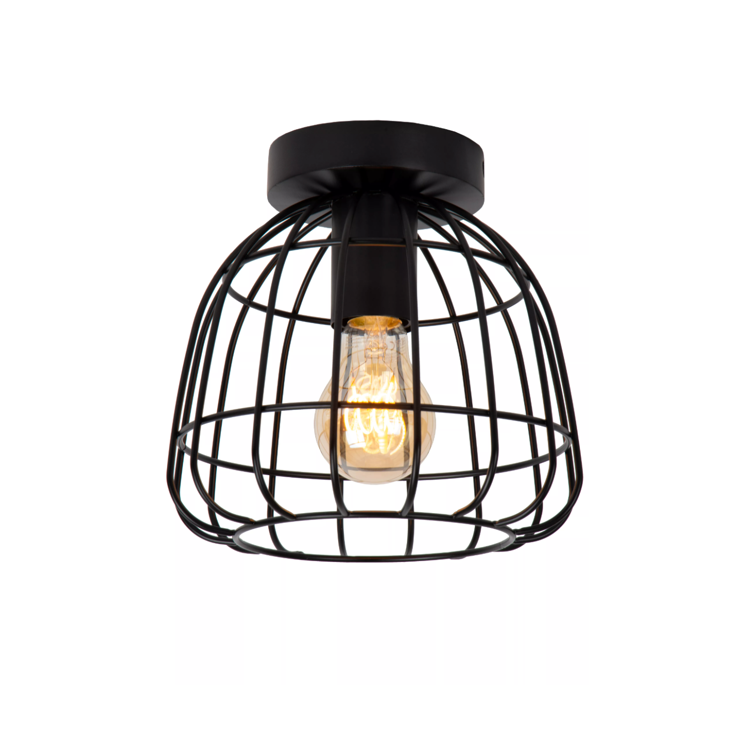 Lucide FILOX - Flush ceiling light - Ø 20 cm - 1xE27 - Black - Lights Zone
