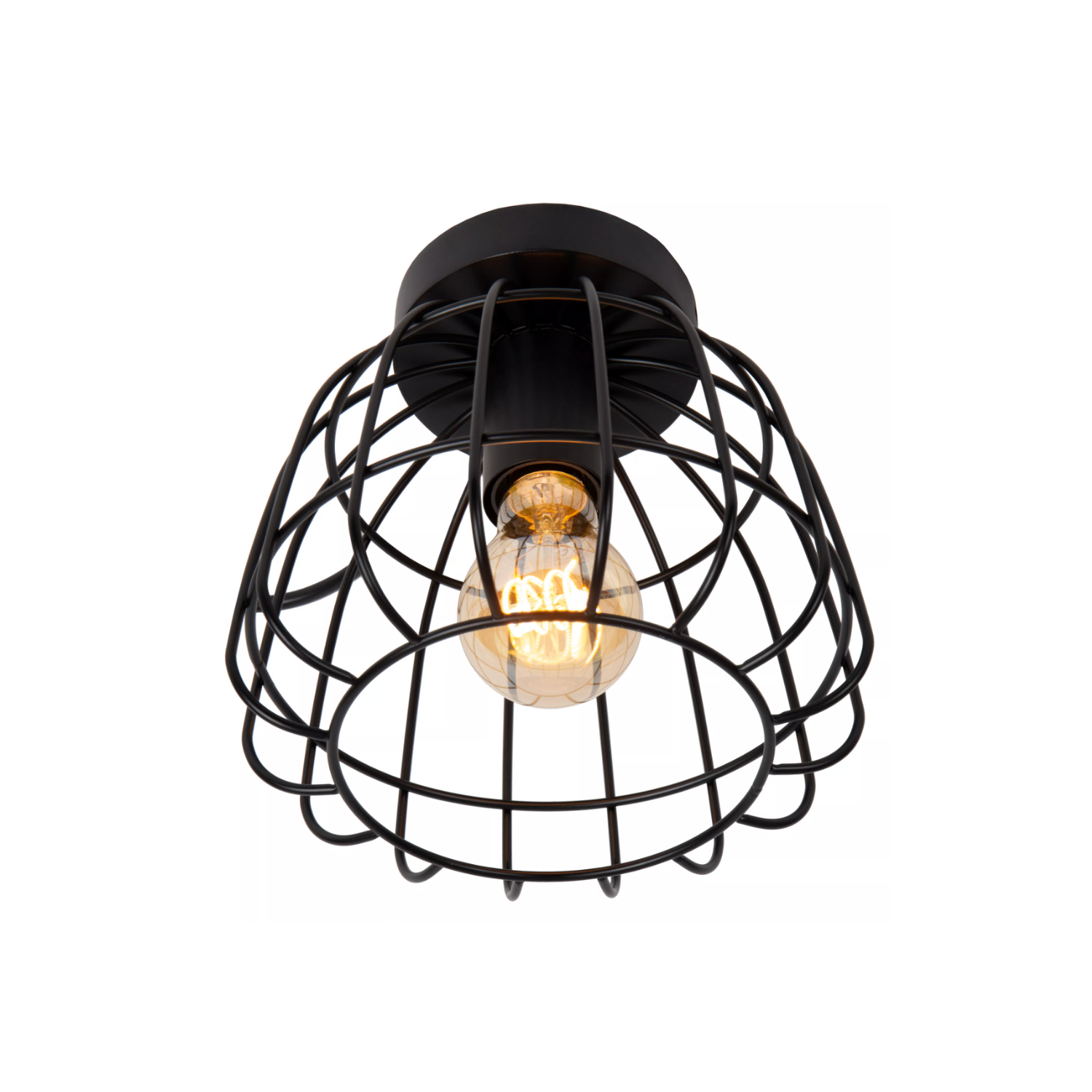 Lucide FILOX - Flush ceiling light - Ø 20 cm - 1xE27 - Black - Lights Zone