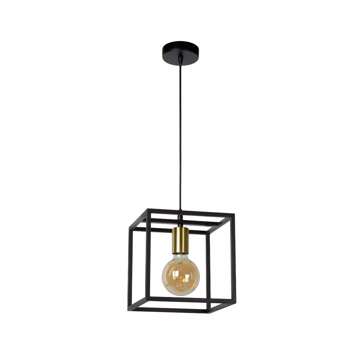 Lucide RUBEN - Pendant light - 1xE27 - Black - Lights Zone