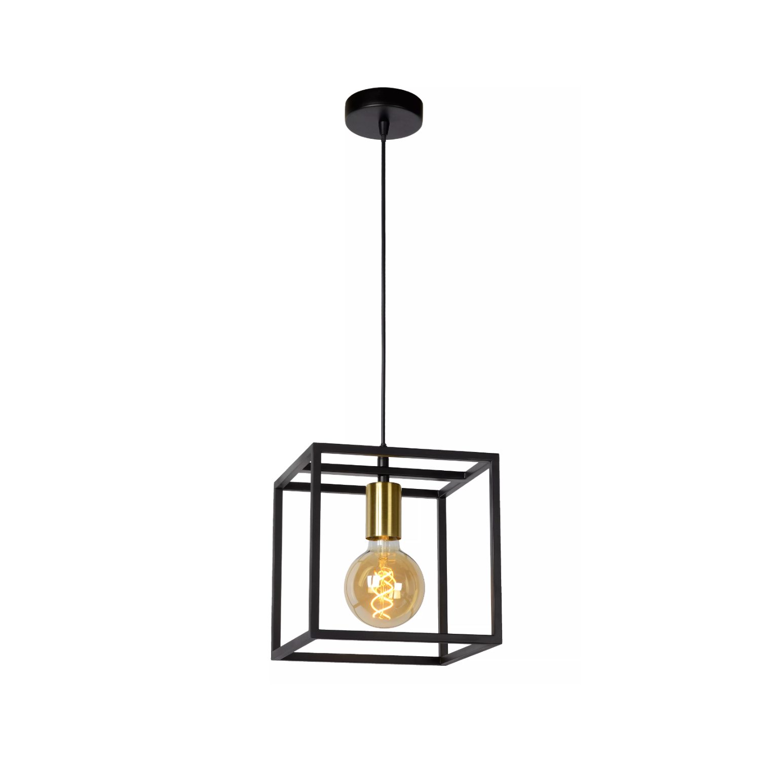 Lucide RUBEN - Pendant light - 1xE27 - Black - Lights Zone