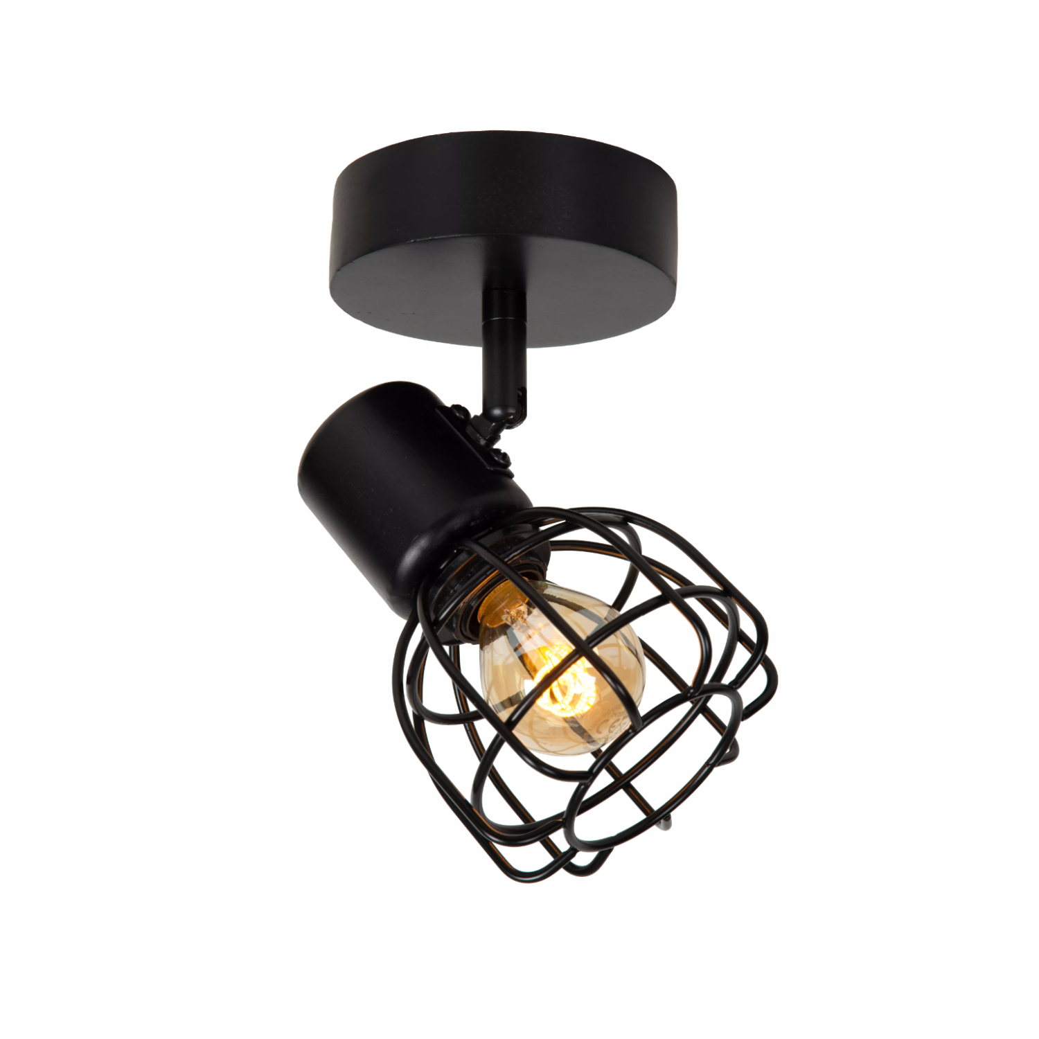 Lucide FILOX - Ceiling spotlight - Ø 10 cm - 1xE14 - Black - Lights Zone