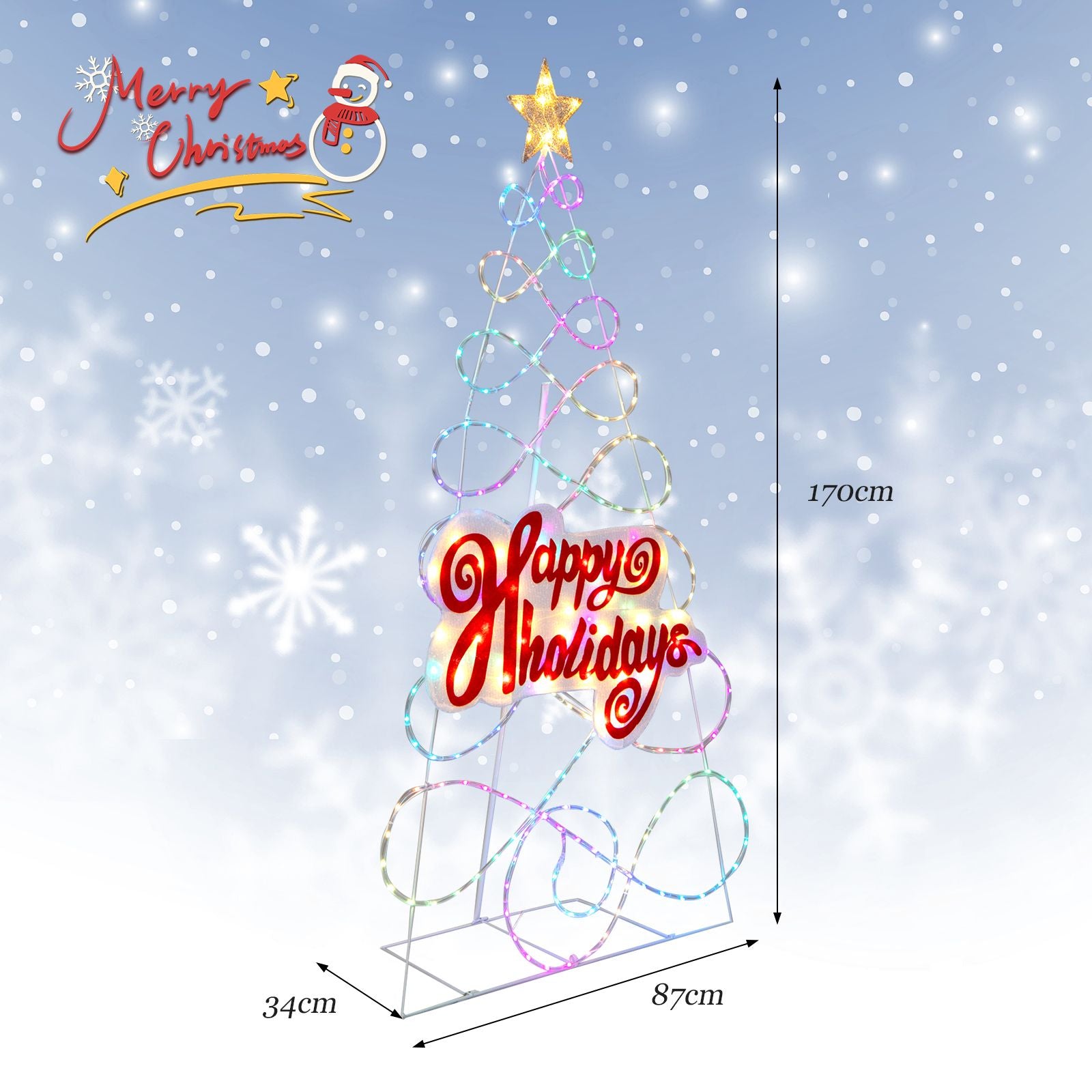 Pre-Lit Color Changing Christmas Tree with 6 Lighting Modes