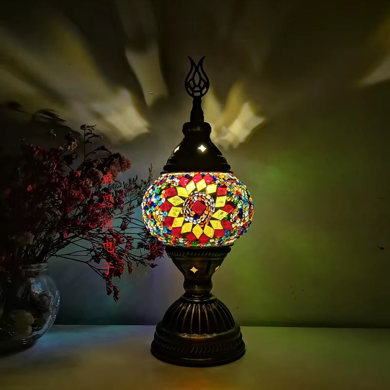 Vintage Art Deco Mosaic Table Lamp