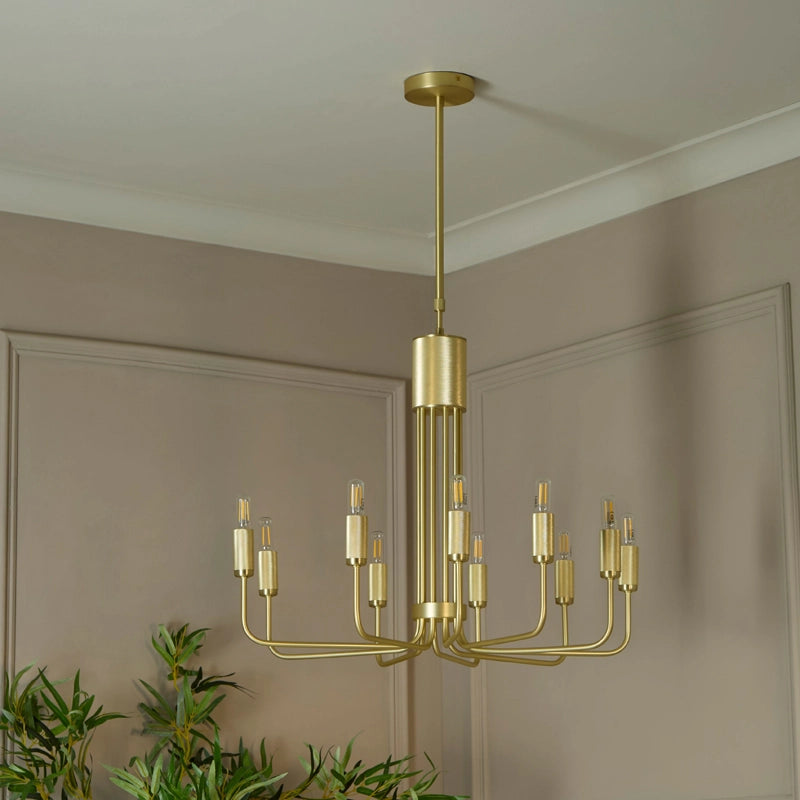 Westport Bridgehampton 10 Light Chandelier - Satin Brass