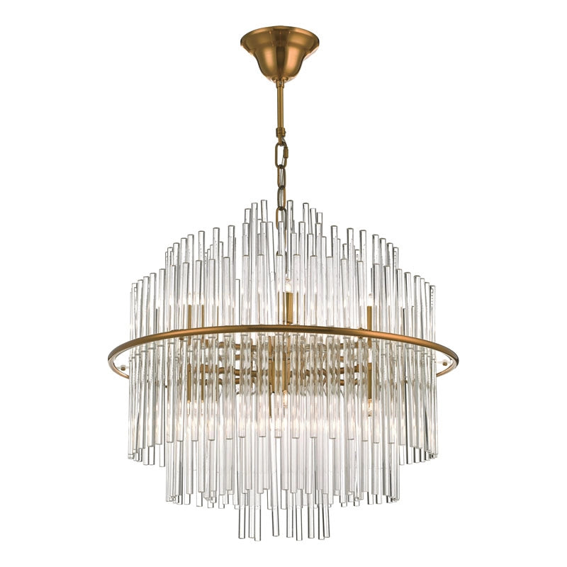 Dar Lukas Glass Chandelier – Antique Gold