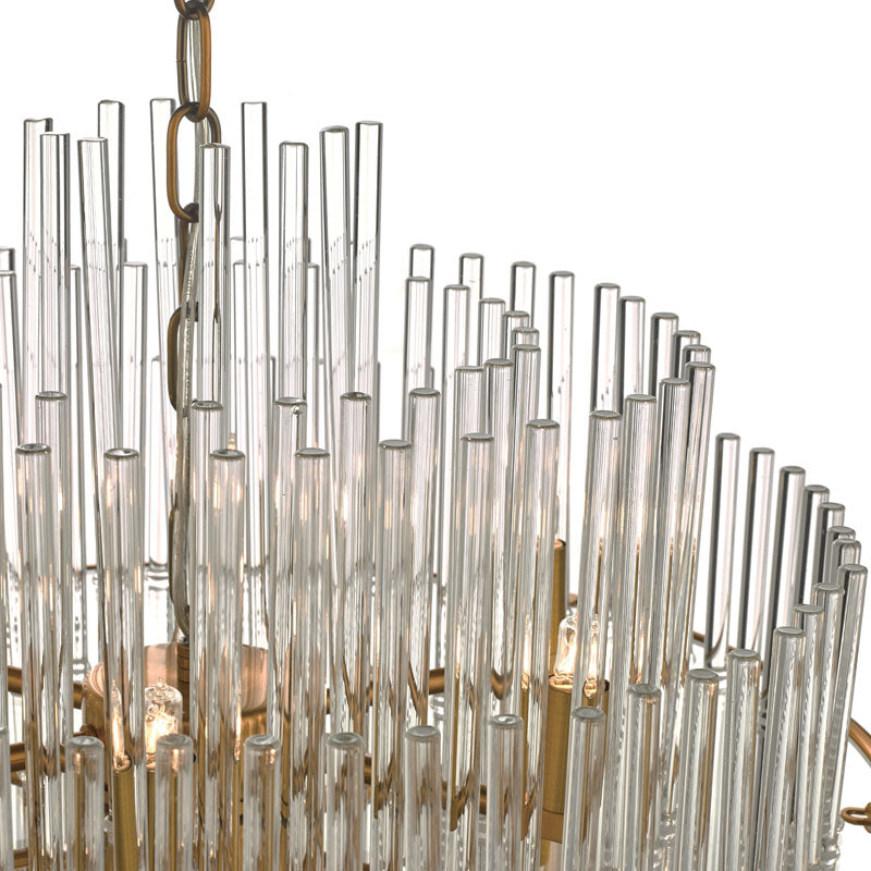 Dar Lukas Glass Chandelier – Antique Gold