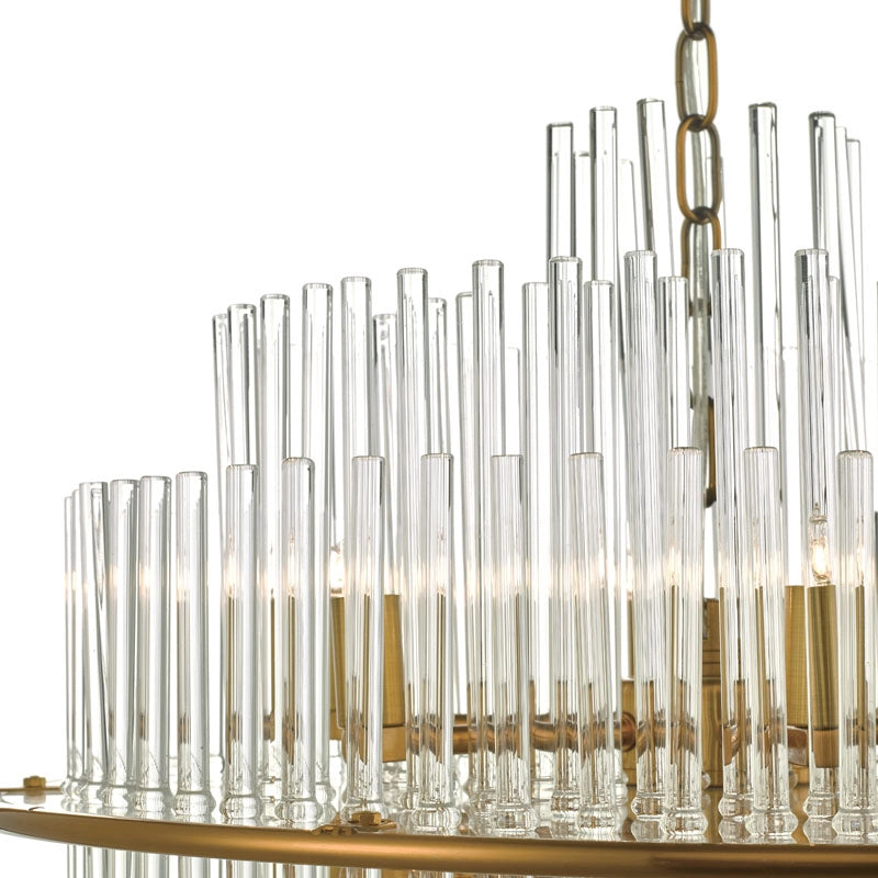 Dar Lukas Glass Chandelier – Antique Gold