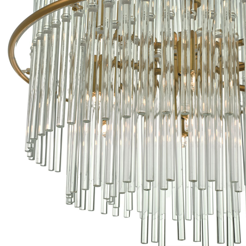 Dar Lukas Glass Chandelier – Antique Gold