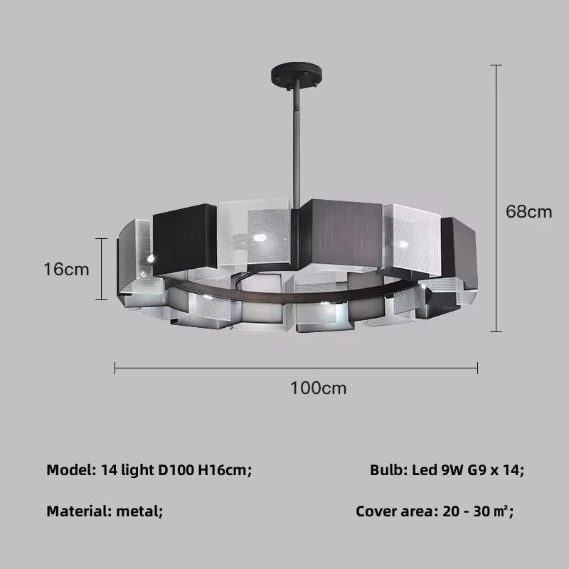 American Loft Led Chandelier Black Metal Pendant Chandelier Lamp Fixtures Indoor Lighting Home Decor Art Pendant Led Luminarias
