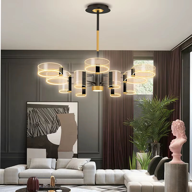 uxury Nordic LED Chandelier – Modern Minimalist Ceiling Light for Living & Bedroom