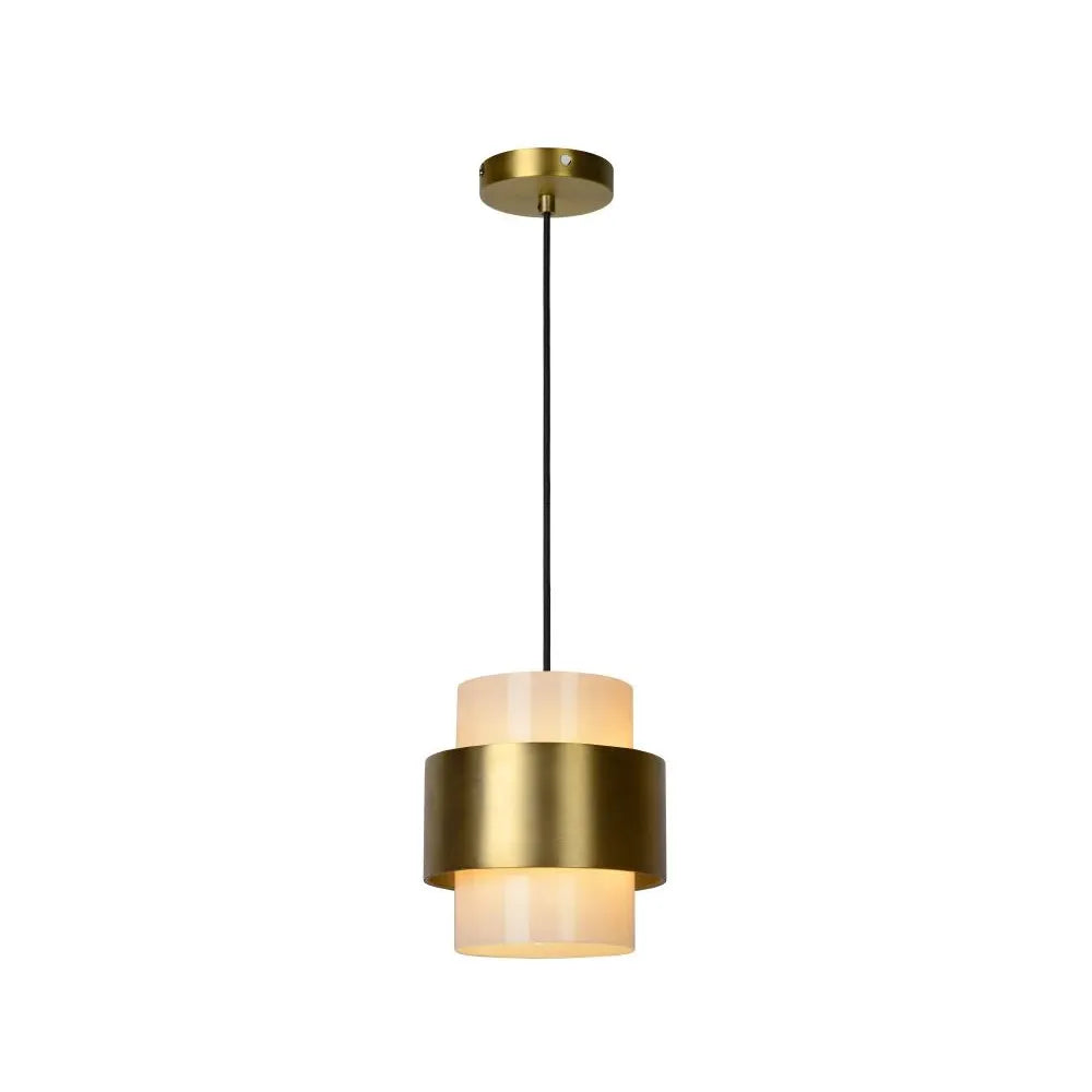 Lucide FIRMIN - Pendant light - Ø 20 cm - 1xE27 - Matt Gold Brass - Lights Zone