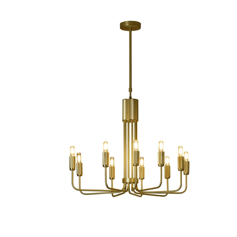 Westport Bridgehampton 10 Light Chandelier - Satin Brass