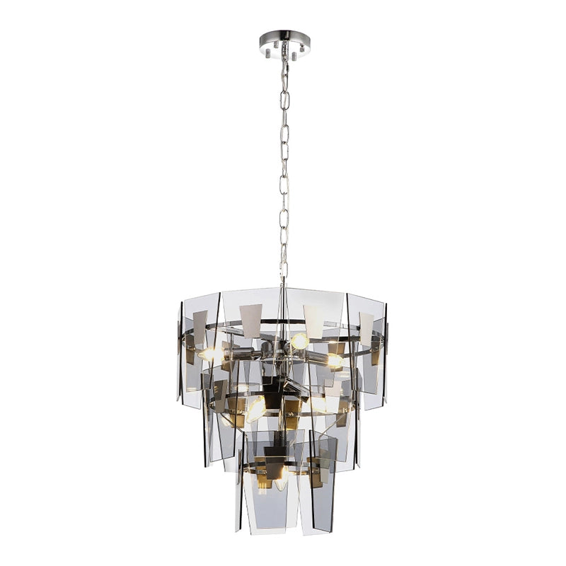 Edit Isabella 6 Light Smoked Glass Chandelier – Matt Nickel